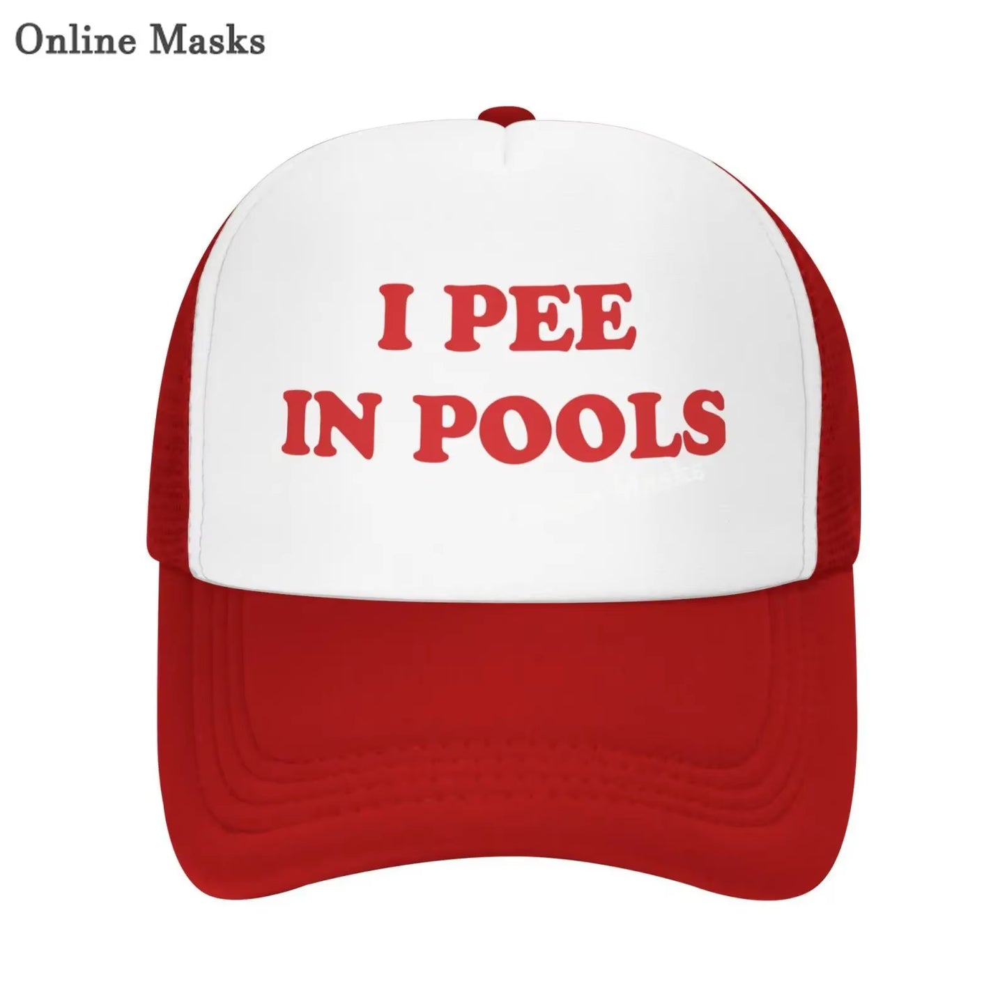 I Pee in Pools Funny Dare Gag Gift Joke - Adult Trucker Cap Hat