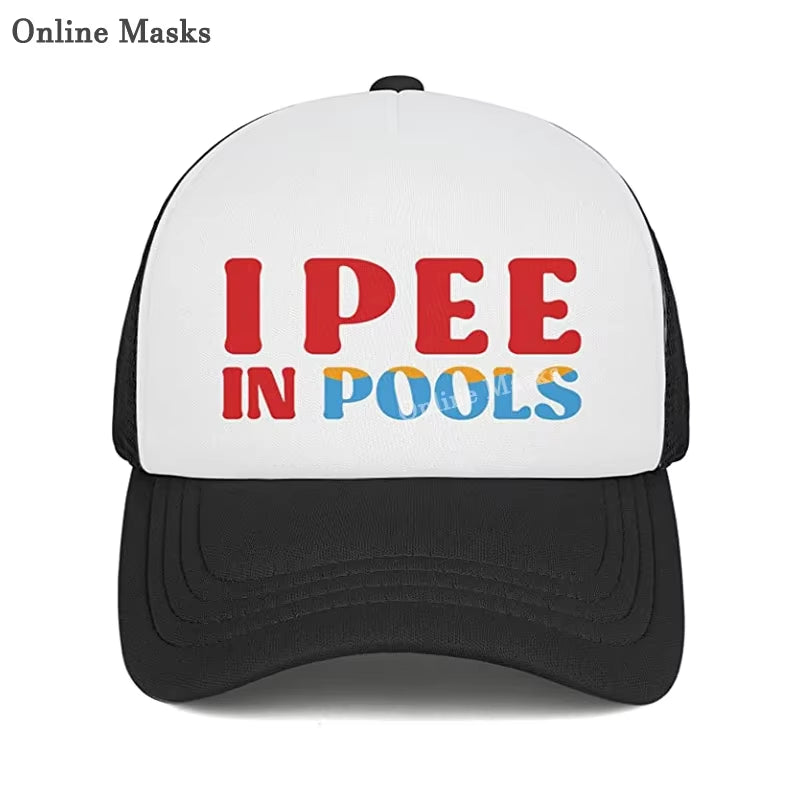 I Pee in Pools Funny Dare Gag Gift Joke - Adult Trucker Cap Hat