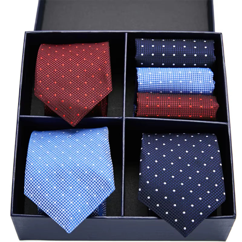 Gift Box Pack Mens Tie Skinny Pink Palid Silk Classic Jacquard Woven Extra Long Tie Hanky Set for Men Formal Wedding Party