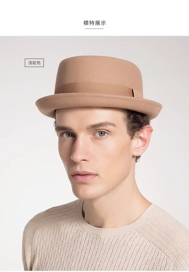 Wool Hat Fedora Hat for Men Fedora Hat for Women Adult Bowler Hats