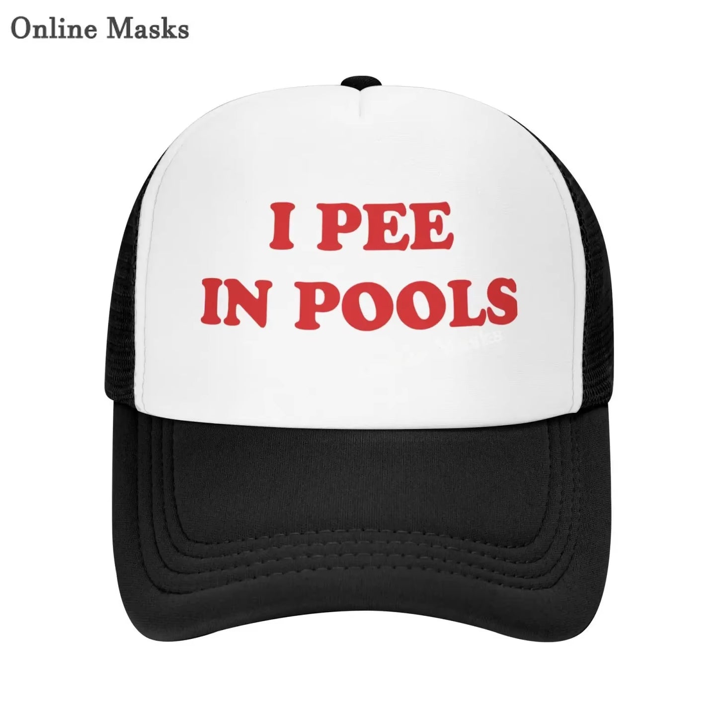 I Pee in Pools Funny Dare Gag Gift Joke - Adult Trucker Cap Hat