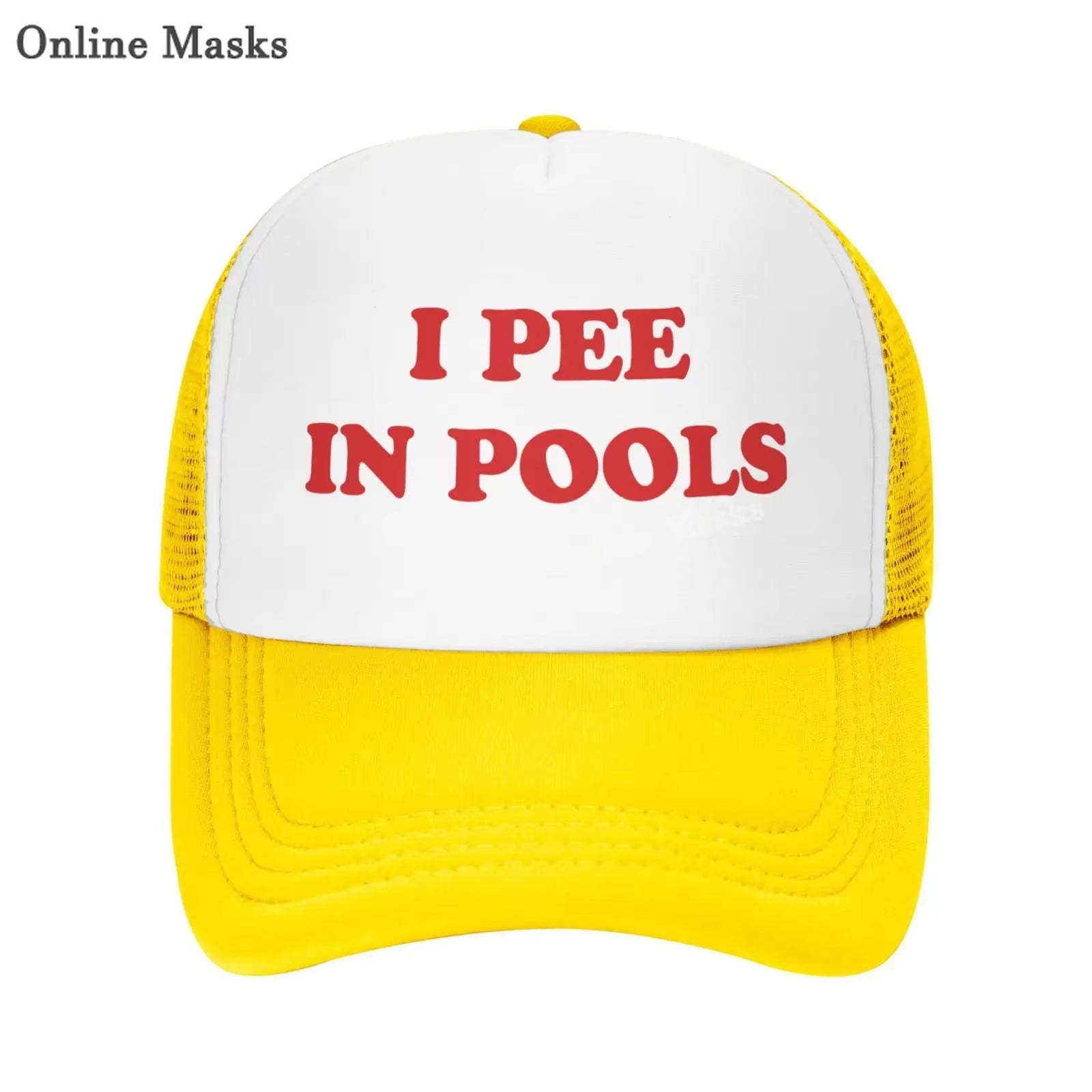 I Pee in Pools Funny Dare Gag Gift Joke - Adult Trucker Cap Hat