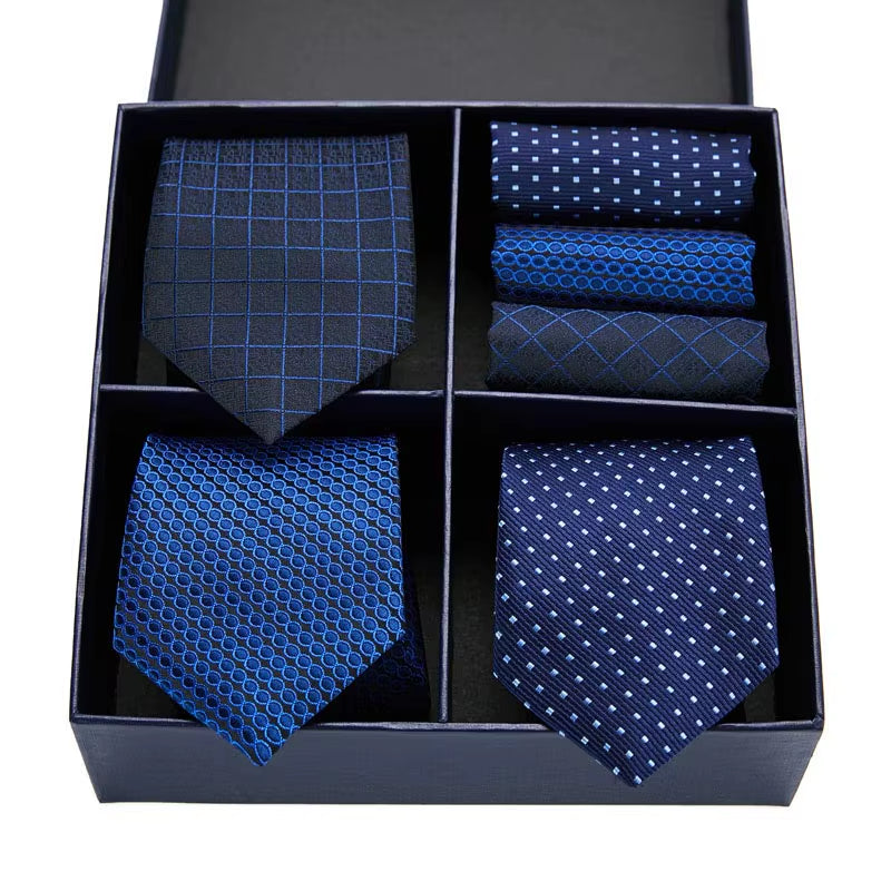 Gift Box Pack Mens Tie Skinny Pink Palid Silk Classic Jacquard Woven Extra Long Tie Hanky Set for Men Formal Wedding Party